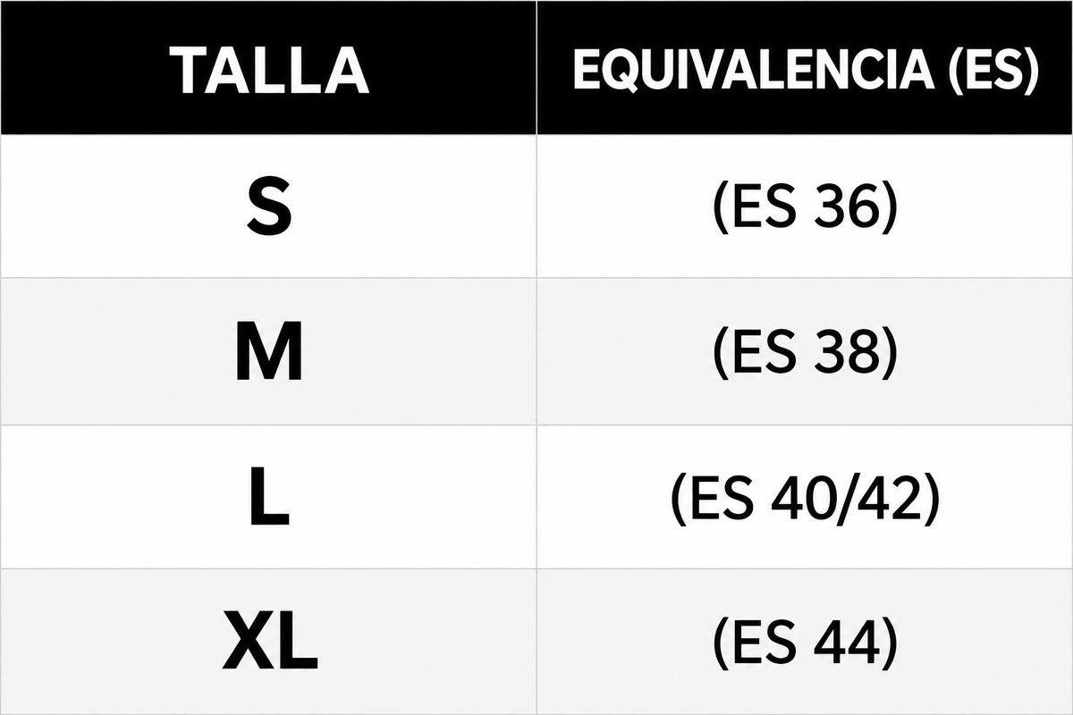 Guía de tallas