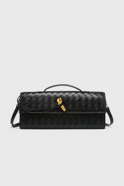Mara | Clutch con Detalle de Nudo Dorado