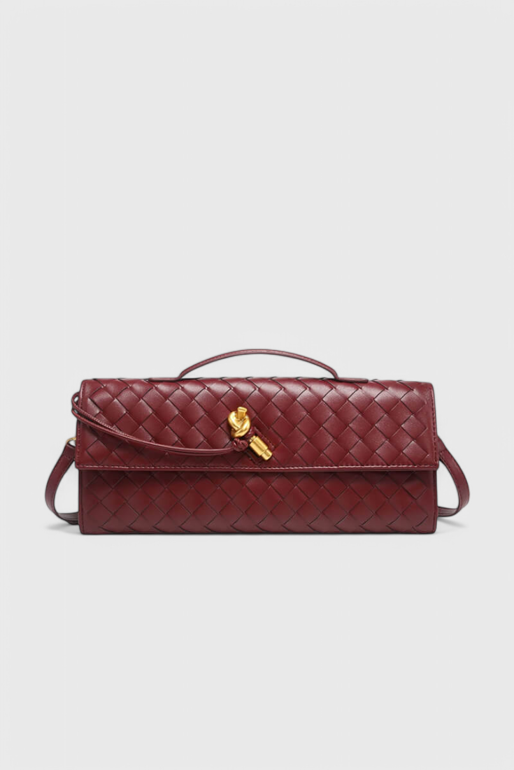 Mara | Clutch con Detalle de Nudo Dorado