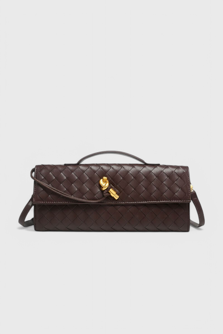Mara | Clutch con Detalle de Nudo Dorado