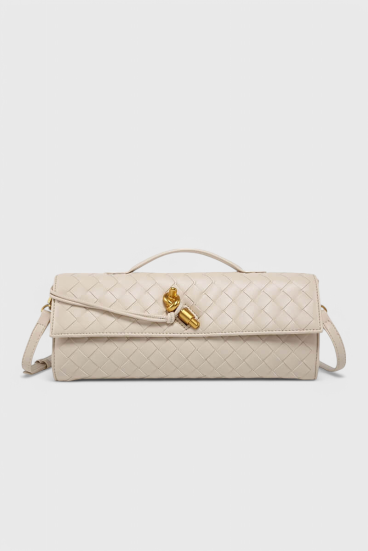Mara | Clutch con Detalle de Nudo Dorado