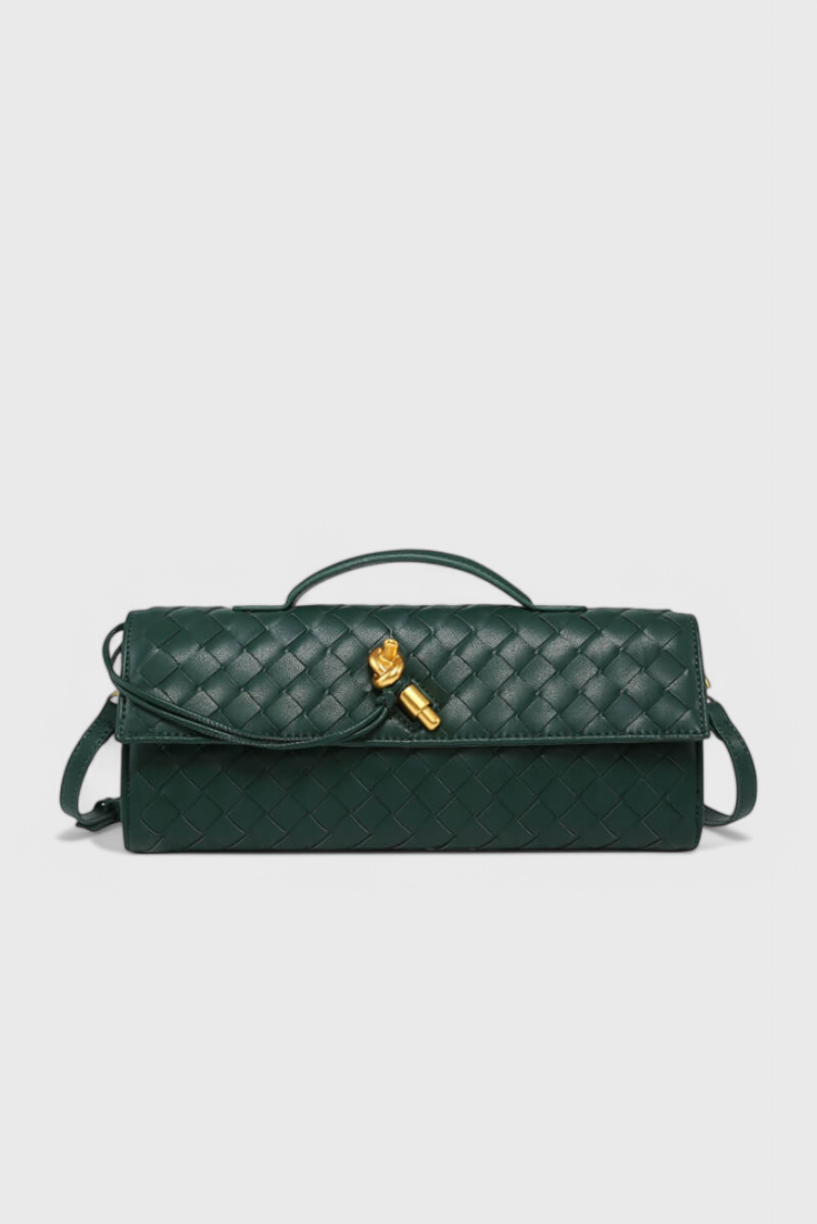 Mara | Clutch con Detalle de Nudo Dorado