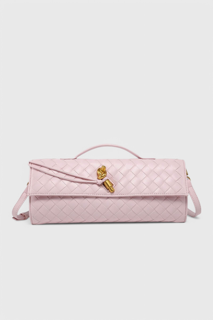 Mara | Clutch con Detalle de Nudo Dorado