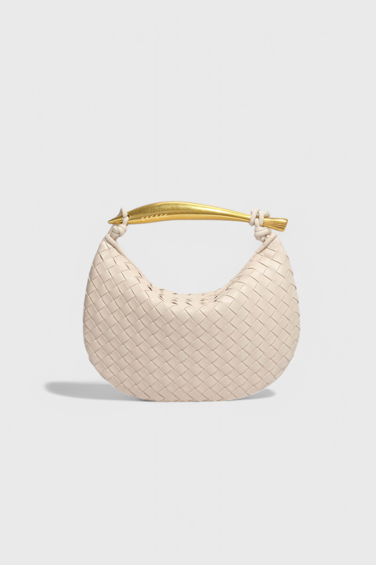 Gerda | Bolso Trenzado con Asa Dorada