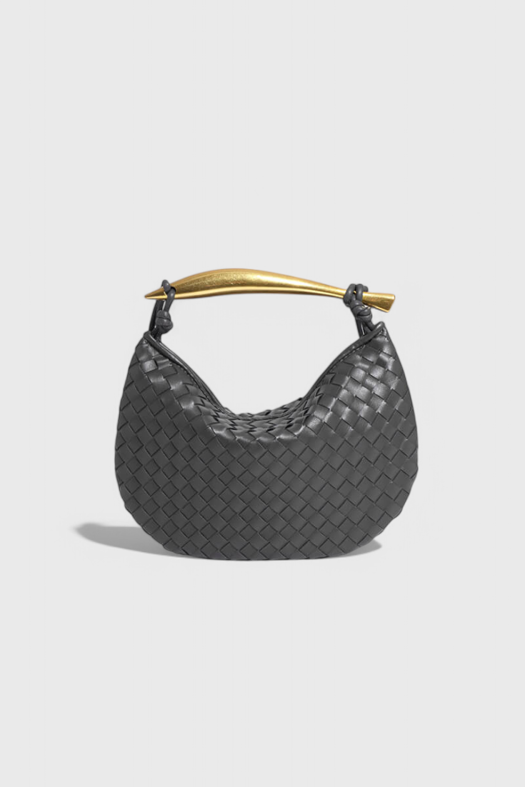Gerda | Bolso Trenzado con Asa Dorada