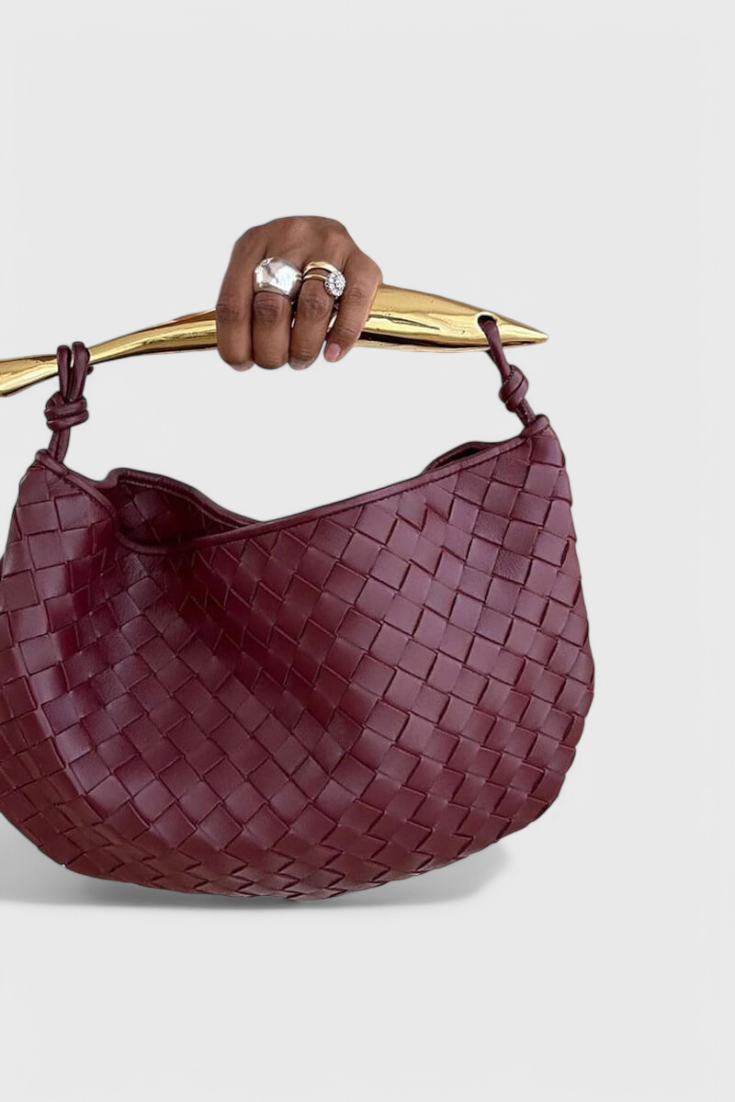 Gerda | Bolso Trenzado con Asa Dorada