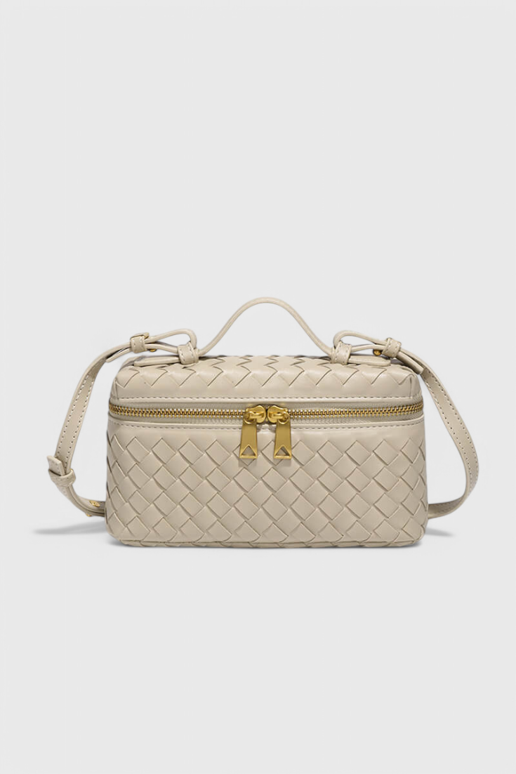 Milla | Bolso Mini Trenzado con Accesorios Dorados