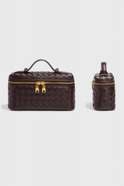 Milla | Bolso Mini Trenzado con Accesorios Dorados