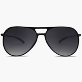 Montura negra lentes grises