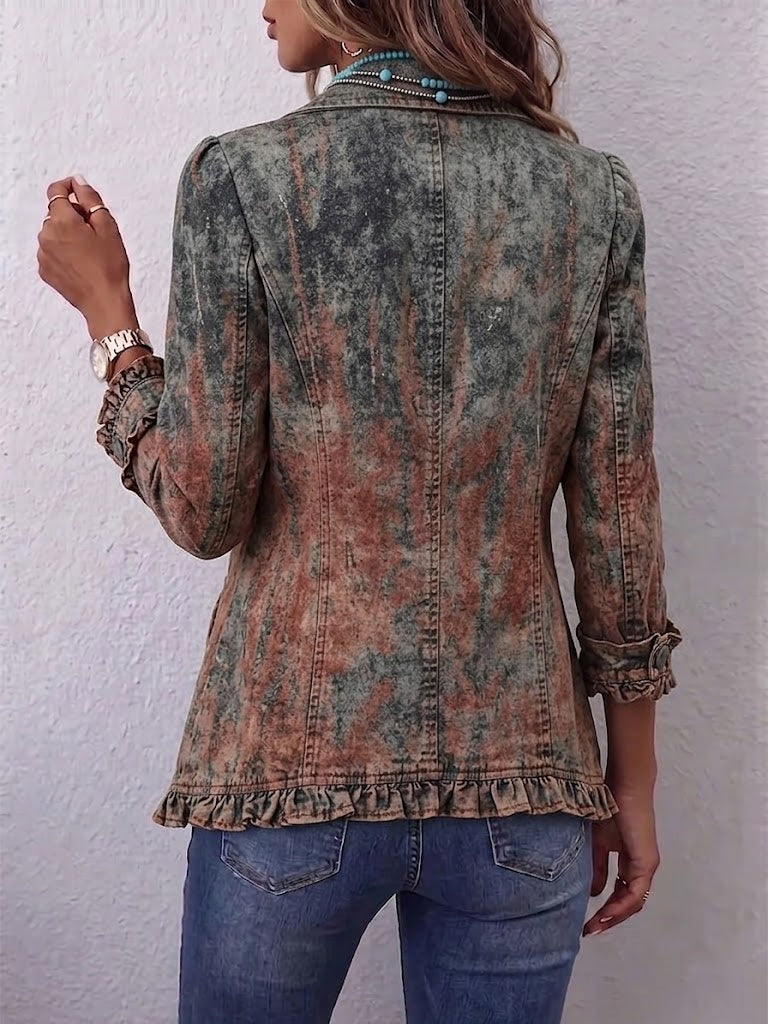 ALBA | Chaqueta de textura degradada con cuello camisero