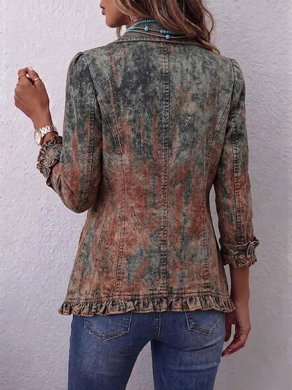 ALBA | Chaqueta de textura degradada con cuello camisero